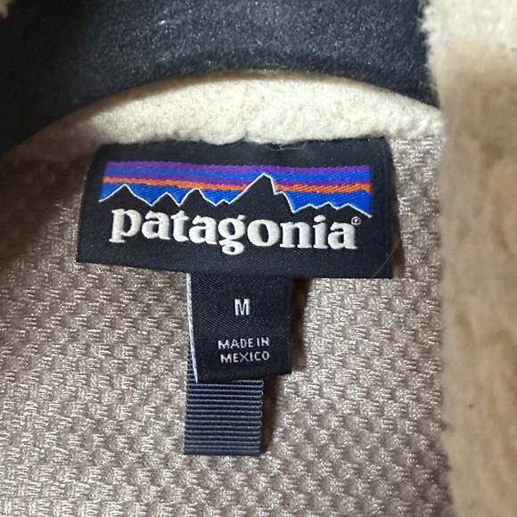Retro High Pile Patagonia Cream Fleece Vest - Picture 5 of 5